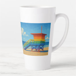 Rainbow Lifeguard von Venice Beach Milchtasse