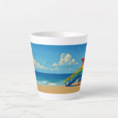 Rainbow Lifeguard von Venice Beach Milchtasse (Vorderseite)