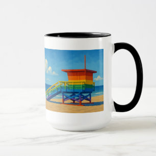 Rainbow Lifeguard von Venice Beach Tasse