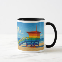 Rainbow Lifeguard von Venice Beach Tasse