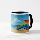 Rainbow Lifeguard von Venice Beach Tasse (VorderseiteRechts)