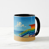 Rainbow Lifeguard von Venice Beach Tasse (VorderseiteRechts)