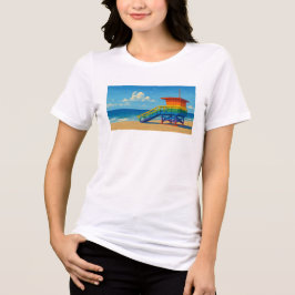 Rainbow Lifeguard von Venice Beach Tri-Blend Shirt
