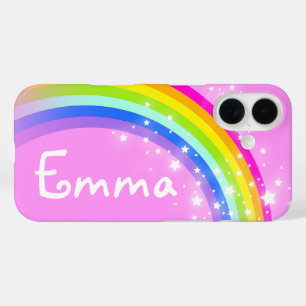 Rainbow light pink hinzufügen Sie Ihren Namen Hand iPhone 16 Hülle
