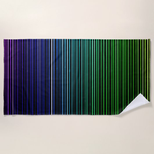 Rainbow Light Strips Strandtuch (Vorderseite)
