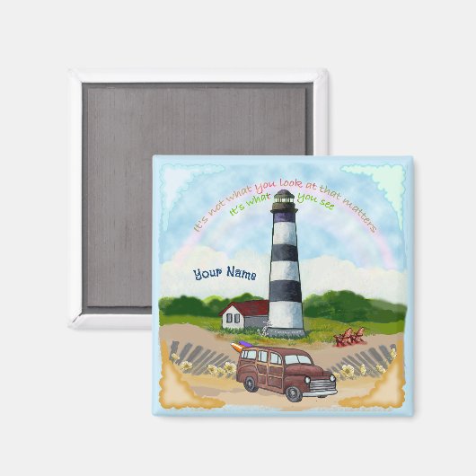 Rainbow Lighthouse Choice Magnet (Vorderseite/Rückseite)