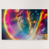 Rainbow-Lighting durch Weltraumwolken Puzzle (Horizontal)