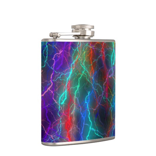 Rainbow Lightning Storm Flachmann (Rechts)