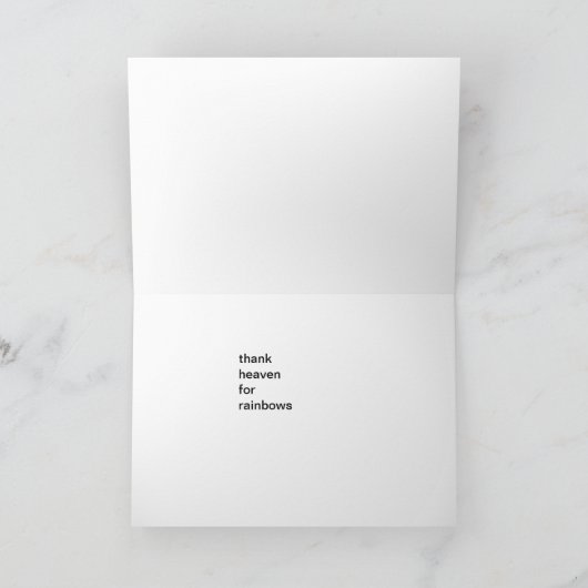 Rainbow lights in cloud dankeskarte (Innenseite)