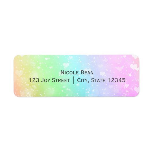 Rainbow Lights Sparkle Sweet 16 Einladungsmarken (Vorne)