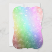 Rainbow Lights Sparkle Sweet 16 Party Einladungen (Rückseite)