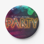 Rainbow Lights Sparkle Ticino Pappteller (Vorderseite)