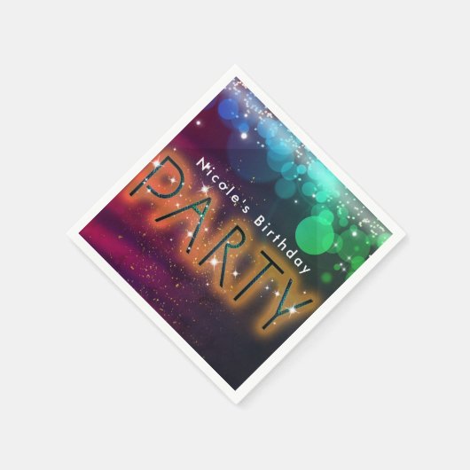 Rainbow Lights Sparkle Ticino Serviette (Ecke)