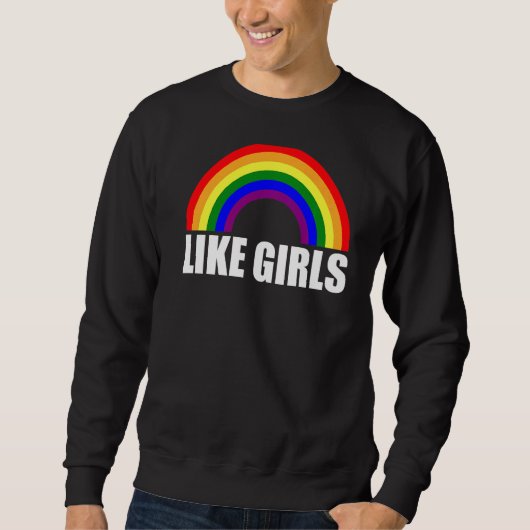 Rainbow like Girls Lesbian Premium Sweatshirt (Vorderseite)