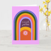 Rainbow-Lila Beileid Liebe-Leere Karte (Gelbe Blume)