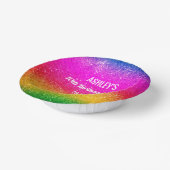 Rainbow Lila Yellow Sparkone Geburtstagsparty Pappteller (Gewinkelt)
