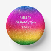 Rainbow Lila Yellow Sparkone Geburtstagsparty Pappteller (Vorderseite)