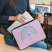 Rainbow Lilac Monogram Laptop Sleeve
