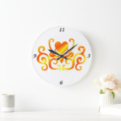 Rainbow Lily and Heart Große Wanduhr (Zuhause)