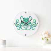 Rainbow Lily and Heart Große Wanduhr (Zuhause)