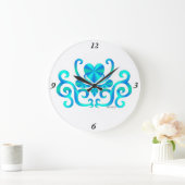 Rainbow Lily and Heart Große Wanduhr (Zuhause)