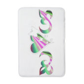 Rainbow Lily Heart and Butterfly Badematte (Vorderseite Vertikal)