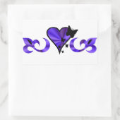 Rainbow Lily Heart and Butterfly Rechteckiger Aufkleber (Tasche)