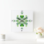 Rainbow Lily und Heart Quadratische Wanduhr (Zuhause)