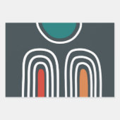 Rainbow-Line-Artwork Geschenkpapier Set (Vorderseite)