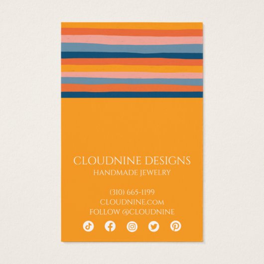 Rainbow Line Earring Necklace Juwelier Display Car (Rückseite)