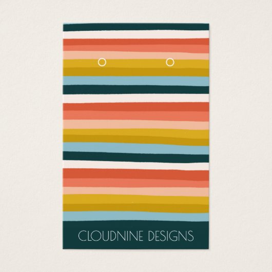 Rainbow Line Earring Necklace Juwelier Display Car (Vorderseite)