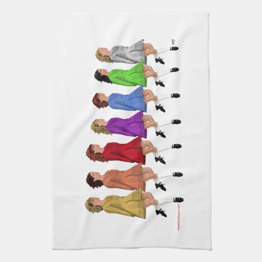 Rainbow Line Geschirrtuch (Vertikal)