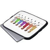 Rainbow Line Laptopschutzhülle (Vorne Knopf)