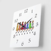 Rainbow Line Quadratische Wanduhr (Winkel)