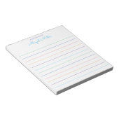 Rainbow Lined Personalisiert Notepad Notizblock (angewinkelt)
