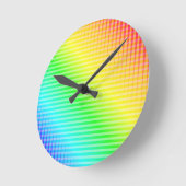 Rainbow Lines Runde Wanduhr (Winkel)