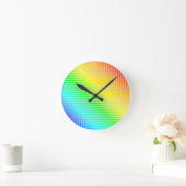 Rainbow Lines Runde Wanduhr (Zuhause)