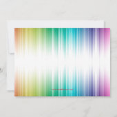 Rainbow Lines with Foto - Grad Ankündigung (Rückseite)