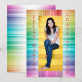 Rainbow Lines with Foto - Grad Ankündigung (Vorne/Hinten)