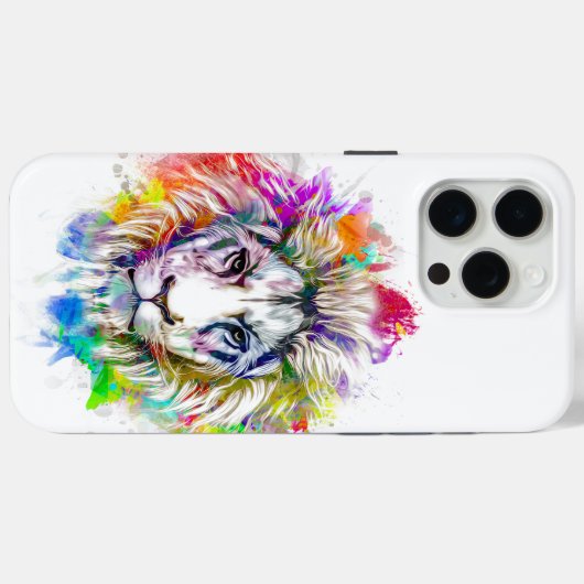 Rainbow Lion Case-Mate iPhone Hülle (Rückseite (Horizontal))