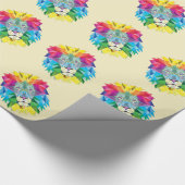 Rainbow Lion Head Geschenkpapier (Ecke)
