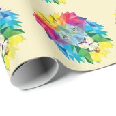 Rainbow Lion Head Geschenkpapier (Rolleneckpunkt)
