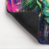 Rainbow Lion Hipster Galaxy Mousepad (Ecke)