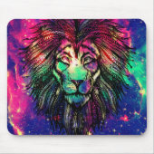 Rainbow Lion Hipster Galaxy Mousepad (Vorne)