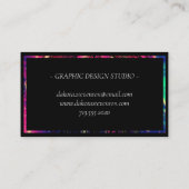 Rainbow Lion Hipster Galaxy                        Visitenkarte (Rückseite)