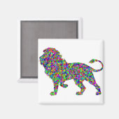 Rainbow Lion Magnet (Vorderseite/Rückseite)