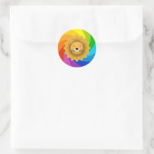 Rainbow Lion Runder Aufkleber (Tasche)