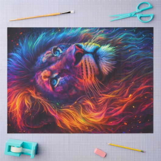 Rainbow Lion Seidenpapier (Basteln)
