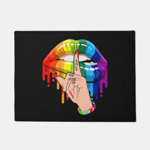 Rainbow-Lippen aufhalten Handlappen Gay Pride Lgbt Fußmatte