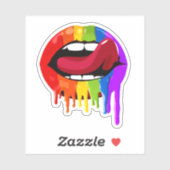 RAINBOW LIPS AUFKLEBER (Blatt)